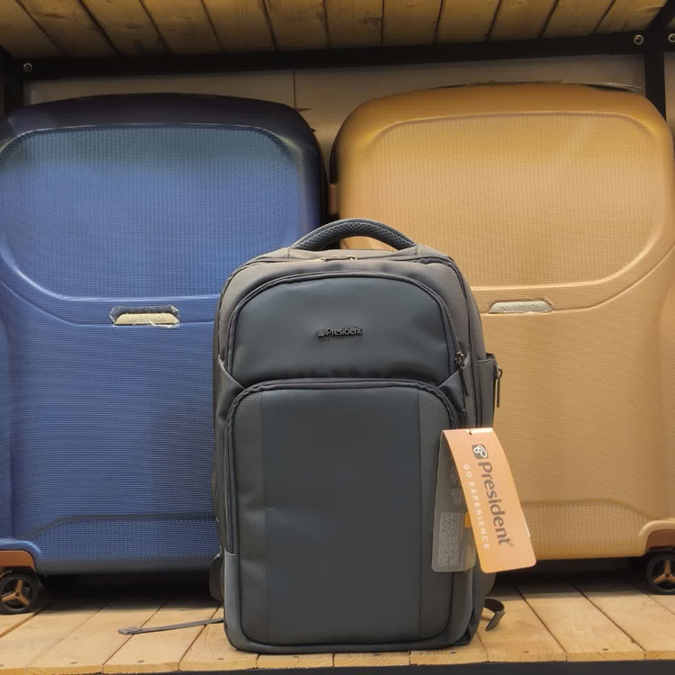 کوله پشتی پرزیدنت مدل WIZARD رنگ طوسی